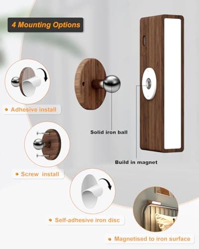 Rechargeable Battery Operated Wall Sconces Set of 2 for Bedroom