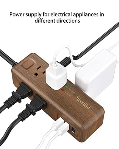 Surge Protector Power Strip 8 Outlets 3 USB 3ft Cord Circuit Breaker Home Office Dorm