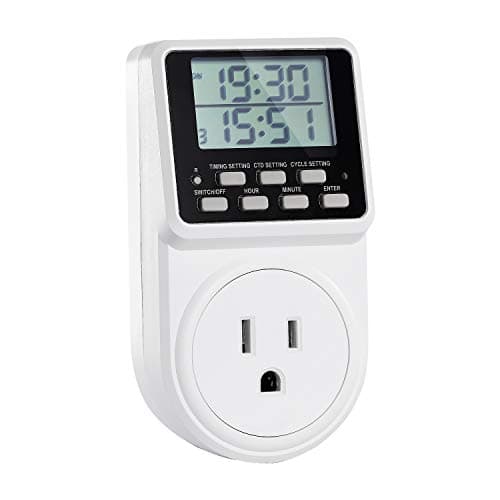 24-Hour Programmable Countdown Timer for Electrical Outlet, 120V 15A (1 Pack)