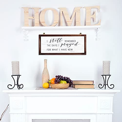 Rustic Wooden Sign for Home and Garden White Background
