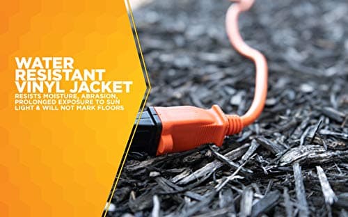 Woods 50ft 16 Gauge SJTW Light Duty Orange Extension Cord