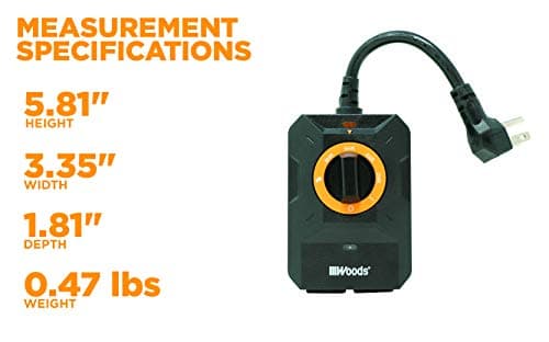 Outdoor Lighting Timer for Dusk to Dawn, 2 Grounded Outlets