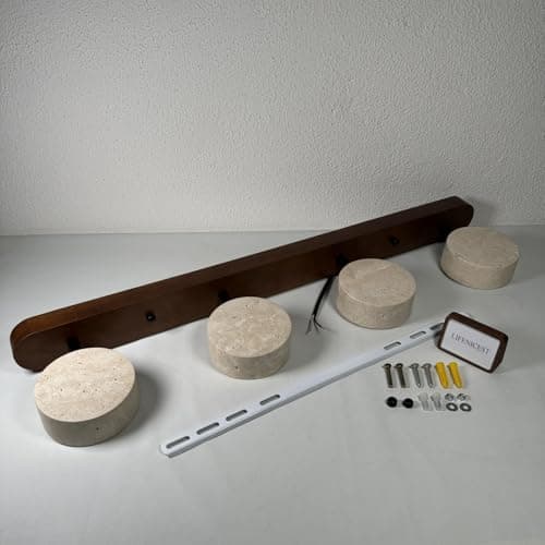 Dark Wood Farmhouse Bathroom Vanity Light - Walnut LED Rotatable Wall Lamp