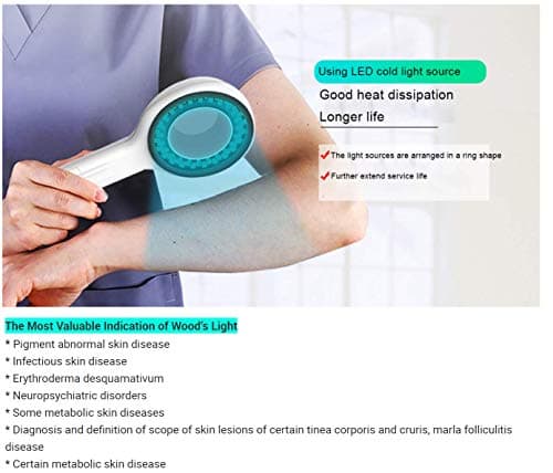 Simplified Product Title: Fluorescent Skin Examination Magnifying Lamp for Pets and Humans