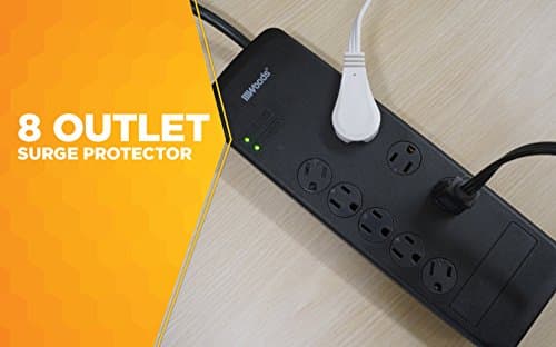 Surge Protector for Home/Office with Safety Overload Protection, 8 Outlets, 3540J, 6 Ft Cord, Black