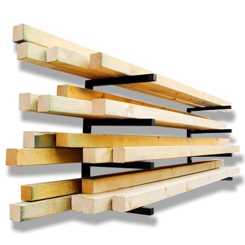 YYR Heavy Duty Wood Organizer, Black - 1200 LBS Capacity, 6-Level Shelf — Black - 4 Level