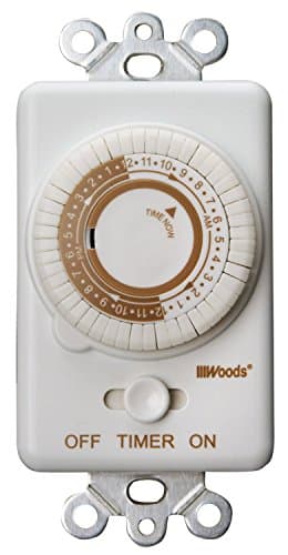 Woods 59745WD 24-Hour Mechanical Wall Light Switch Timer (White)