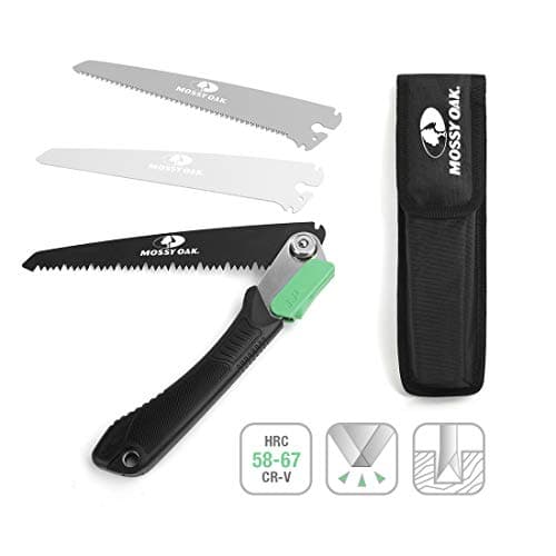 Mossy Oak 3-in-1 Folding Saw for Camping, Hunting, and More