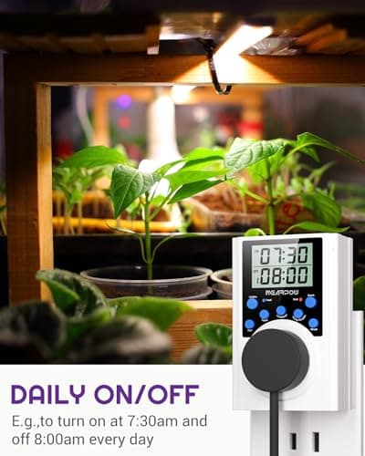 Nearpow Programmable Digital Timer Switch, 15A/1800W, Infinite Cycle