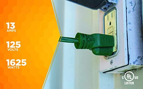 Woods 40ft 16-Gauge Outdoor Extension Cord, SJTW, Green