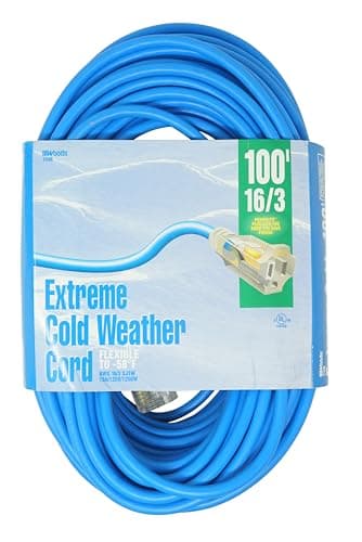 Southwire Coldflex Blue 100Ft 16 Gauge 3 Conductor Cold Weather Extension Cord
