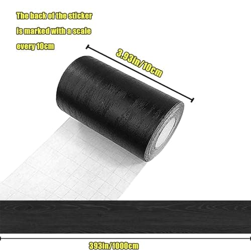 10M Black Wood Grain Waterproof Bathroom Tile Sticker Wallpaper