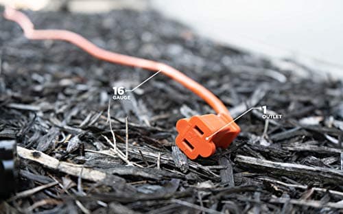 Woods 50ft 16 Gauge SJTW Light Duty Orange Extension Cord