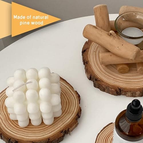 17 PCS Natural Round Wood Slices for Centerpieces,Crafts & Decor