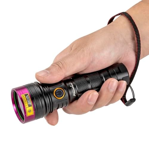 ALONEFIRE SV18 12W 365nm UV Flashlight for Pet Urine Detection & More