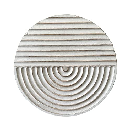 Musanpou Hand-carved Wood Wall Decor for Farmhouse and Country-style Interiors — White