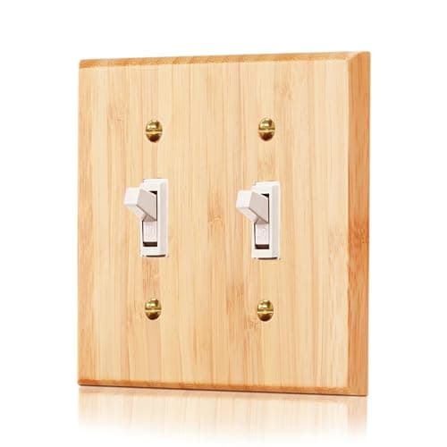 Bamboo Solid Wood Light Switch Plate Decorative Cover — 1PC-Wood Wall Plate 5