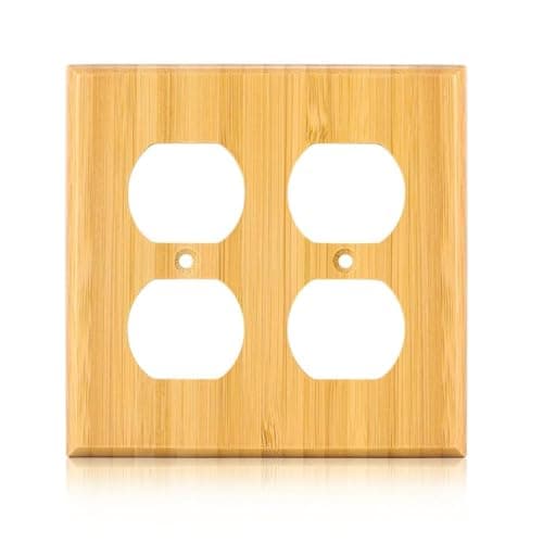 Solid Bamboo Single Toggle Light Switch Plate, 4.5" x 2.76" Home Decor — 1PC-Single Toggle Switch