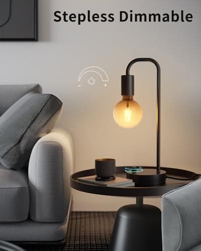 ONEWISH Fully Dimmable Warm Bedside Lamps for Kids Reading (2700K Bulb Included)