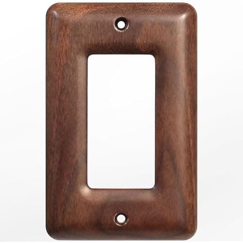 Stylish North American Walnut Switchplates for Modern Décor — Single Decorator