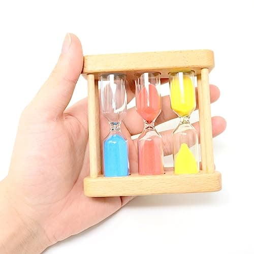Honbay 1-3-5 Minute Sand Timer Wood Frame Small Table Decor for Home Office Classroom