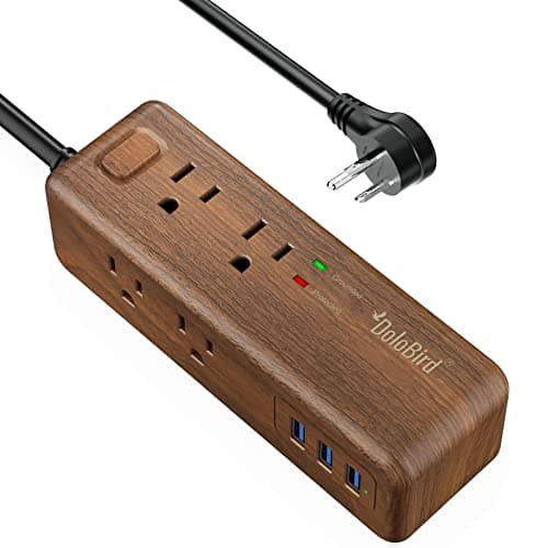Surge Protector Power Strip 8 Outlets 3 USB 3ft Cord Circuit Breaker Home Office Dorm