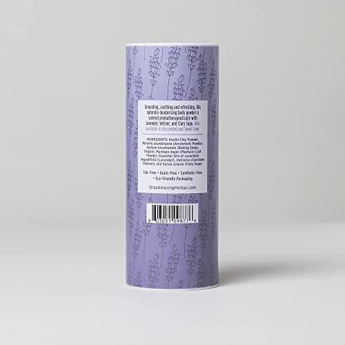 Talc Free Body Powder, Grounding Scent, Lavender & Vetiver, 2.5 oz