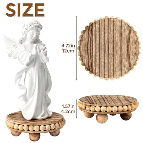 Rustic Wood Risers for Display, Beaded Coasters & Mini Cake Stand Decor