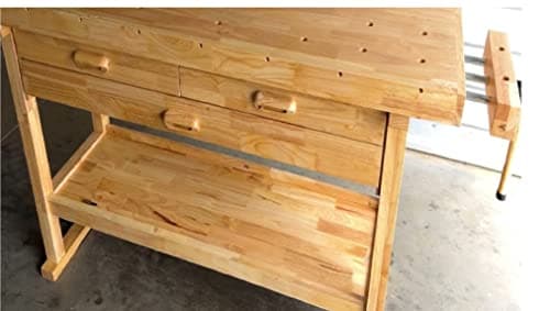 Windsor Design Workbench with 3 Drawers, 60 Hardwood Surface