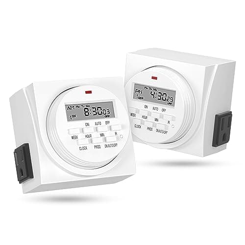 BN-LINK 7-Day Digital Timer, FD60 U6, for Lamp, Fan & Security (2 Pack)