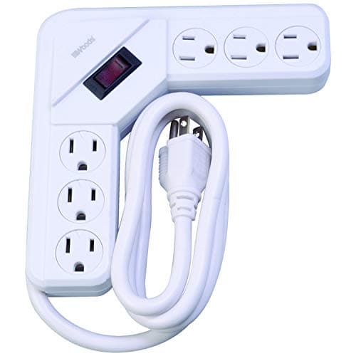 Compact L-Shaped Power Strip for Home Use