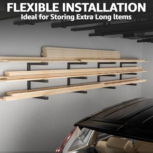 YYR Heavy Duty Wood Organizer, Black - 1200 LBS Capacity, 6-Level Shelf
