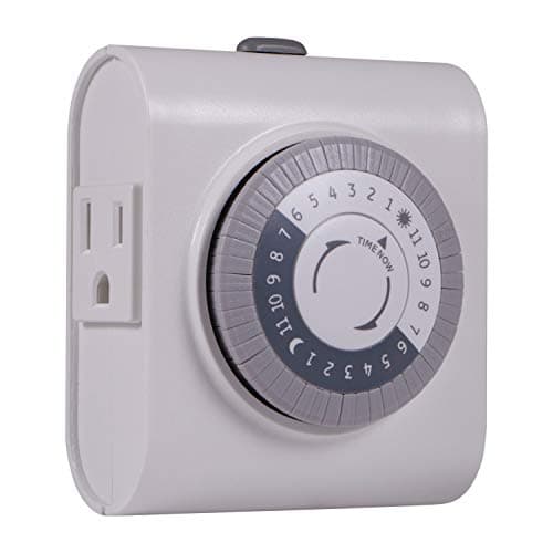 GE 24-Hour Grounded Outlet Timer for Lights and Electrical Devices indoors