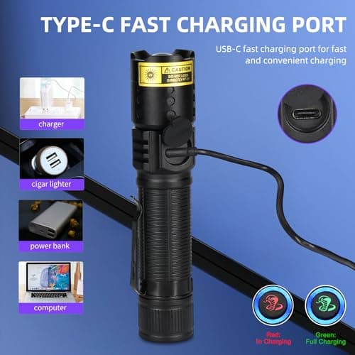DARKBEAM Rechargeable 395 NM UV Flashlight, Waterproof for Leak Detection & UV Resin Curing