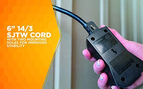 Woods 50125WD Wireless Remote ControlOutlet Kit, 1Grounded Outlet, Black