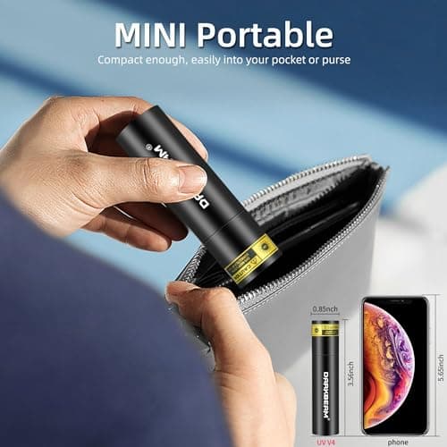 Rock Fluorescent Detection DARKBEAM 365nm Black Light Flashlight USB-C Rechargeable Portable
