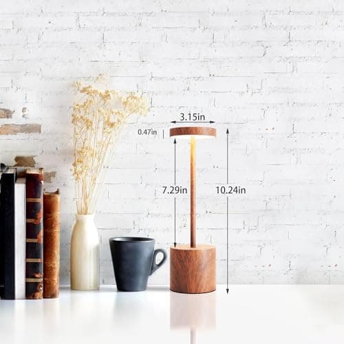 LED Cordless Table Lamp Set, Portable 5000mAh Rechargeable, 3 Color Dimming, Outdoor/Indoor