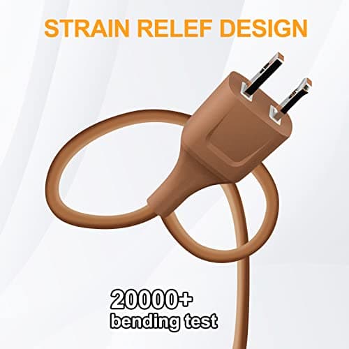 Sibosz 15ft Power Extension Cord 10A 125V Brown for Home Office