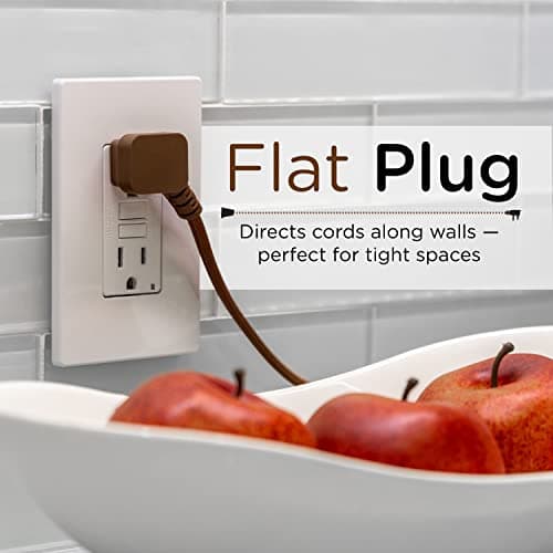 Cordinate 8 Ft 3-Outlet Flat Plug Extension Cord