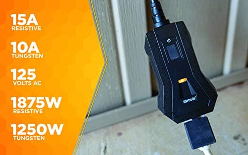 Woods 50125WD Wireless Remote ControlOutlet Kit, 1Grounded Outlet, Black
