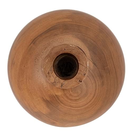 Paulownia Wood Vase with Walnut Finish