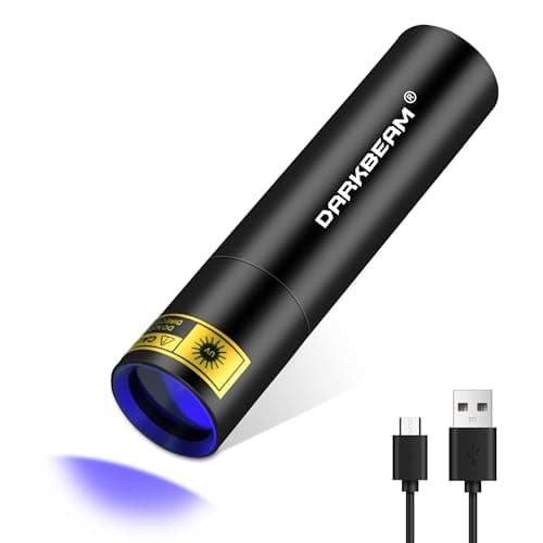 Rock Fluorescent Detection DARKBEAM 365nm Black Light Flashlight USB-C Rechargeable Portable
