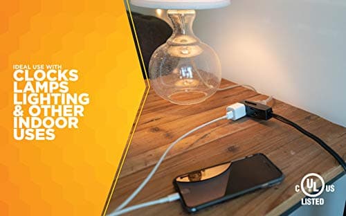 Compact 8-Foot Indoor Extension Cord with 3 Outlets for Home Use