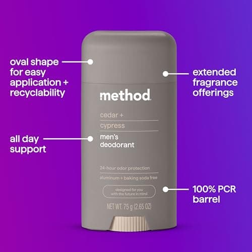 Method Cedar + Cypress Deodorant, 24 Hour Freshness, 2.65 oz