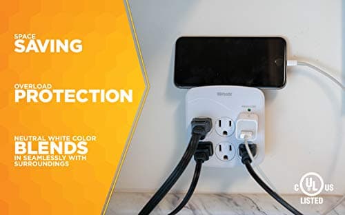 Surge Protector for Homes with 6 Outlets and 1440J Protection