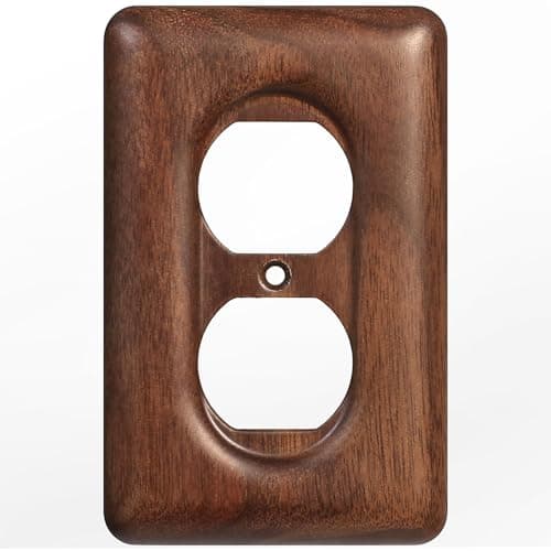 Stylish North American Walnut Switchplates for Modern Décor — Single Duplex