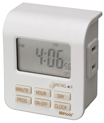 Indoor 7-Day Heavy Duty Digital Plug-In Timer for 2 Grounded Outlets — White