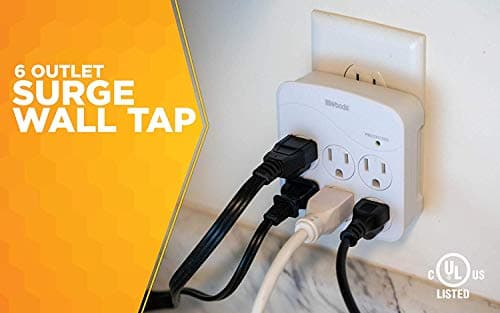 Surge Protector for Homes with 6 Outlets and 1440J Protection