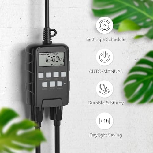 BN-LINK 7-Day Outdoor Heavy-Duty Digital Timer, 1875W ETL Listed
