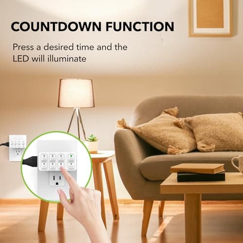 BN-LINK Heavy Duty Countdown Timer with Repeat, 3-Prong Grounded Outlet, ETL Listed